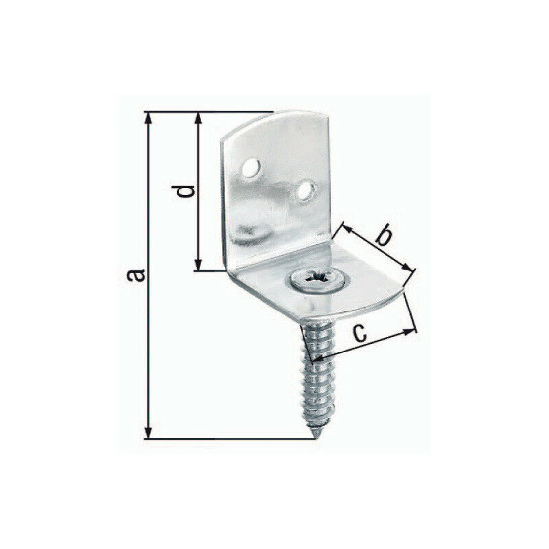 

Soporte para valla trenzado 83x32x30x38mm galvanizado amarillo, forma de L GAH (Por 50)