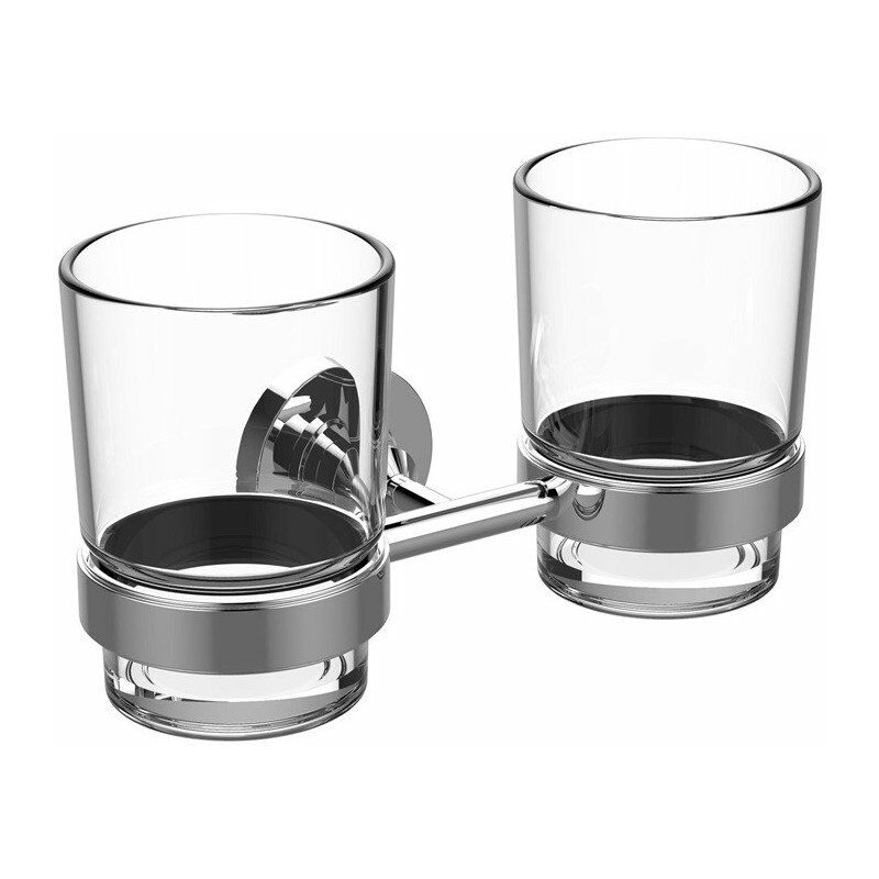 

soporte para vaso doble IOM chrome STANDARD - Ideal