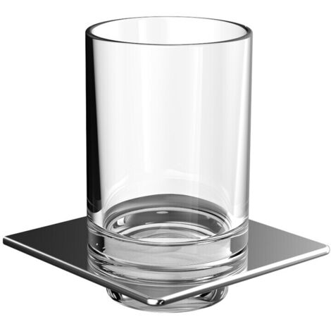 Soporte para vasos ART cristal, cromo transparente EMCO