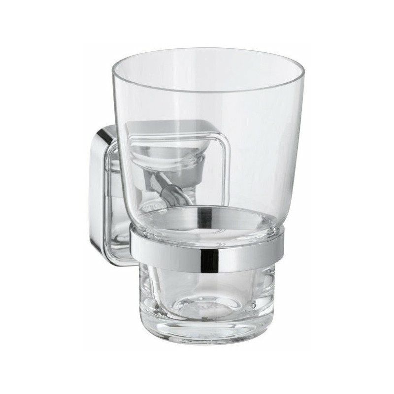 

Soporte para vasos SMART completo con cristal auténtico, cromado - Keuco