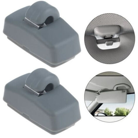 Soporte para visera solar para Volkswagen, Skoda, Seat en color gris.