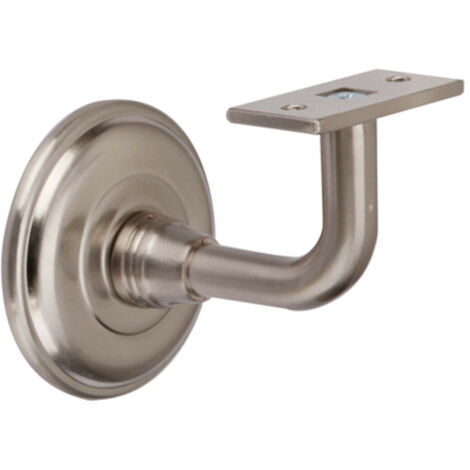 Soporte pasamanos Zamak níquel satinado barandilla base recta interior exterior
