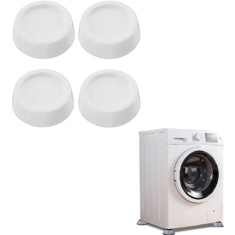 Soporte patas lavadora Antivibración goma 4 uds  Blanco