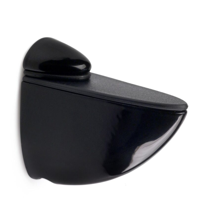 Soporte Regulable para Baldas de Cristal y Madera Fabricado en Zamak Acabado en Negro Para Baldas con Espesores de 3-26 mm Medidas 266070 mm Sistema