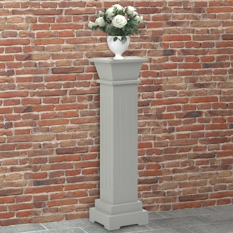

Soporte plantas pilar cuadrado clásico gris 17x17x66 cm MDF