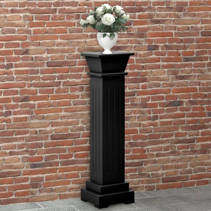 

Soporte plantas pilar cuadrado clásico negro 17x17x66 cm MDF