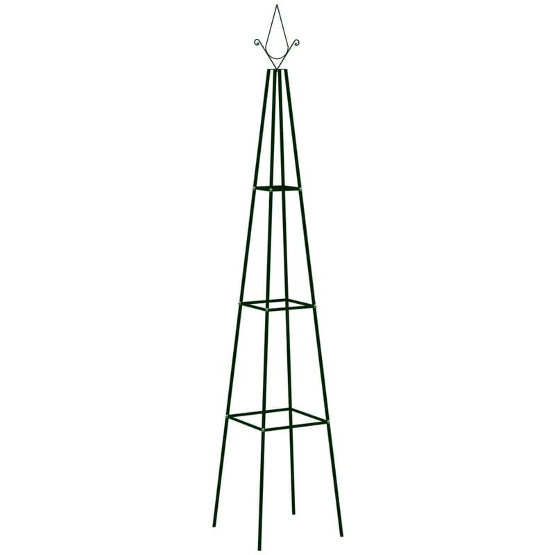 

Soporte plantas trepadoras 2 ud hierro verde oscuro 35x35x195cm