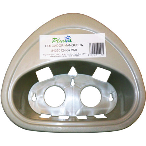 Soporte plástico para manguera de pared gris PLUVIA 84350124-0779-0