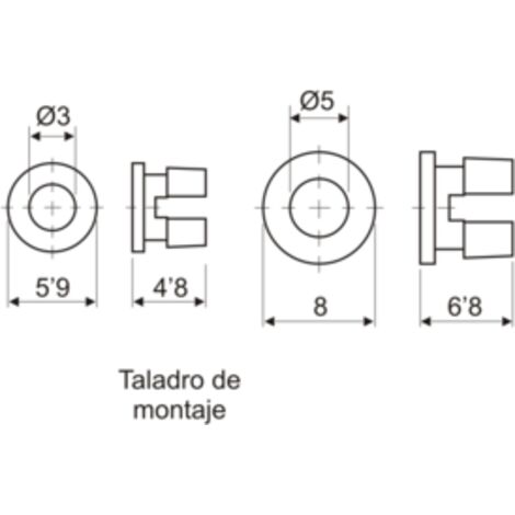 Soporte PortaLED 3mm A Presion