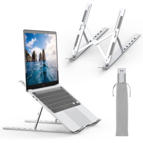 Soporte Portátil Plegable, 6 Ángulos Adjustable Elevador Portátil, Compatible con la Mayoría de los Portátiles de 10-17,3 "