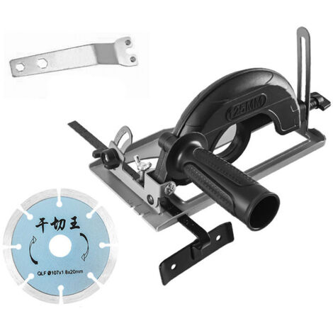 Soporte posicionamiento ajustable ángulo 0-45° profundidad corte 0-40mm, para amoladoras angulares 100-125mm, base ranurado profesional