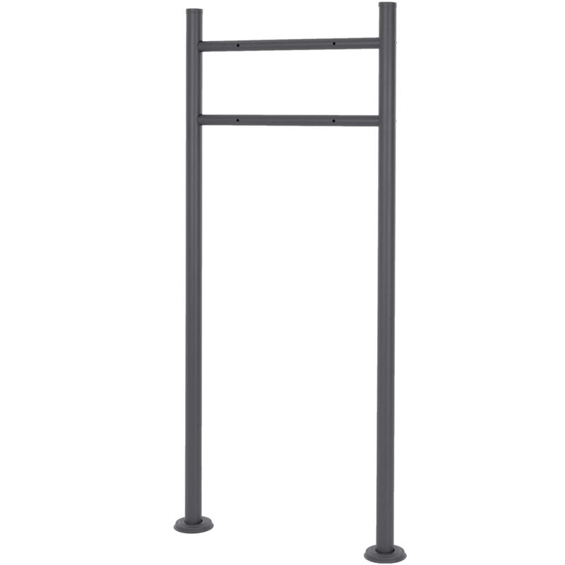 

Soporte poste para buzón de correos acero inoxidable negro moderno 55x120x9 cm