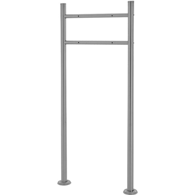 

Soporte poste para buzón de correos acero inoxidable plata moderno 55x120x9 cm