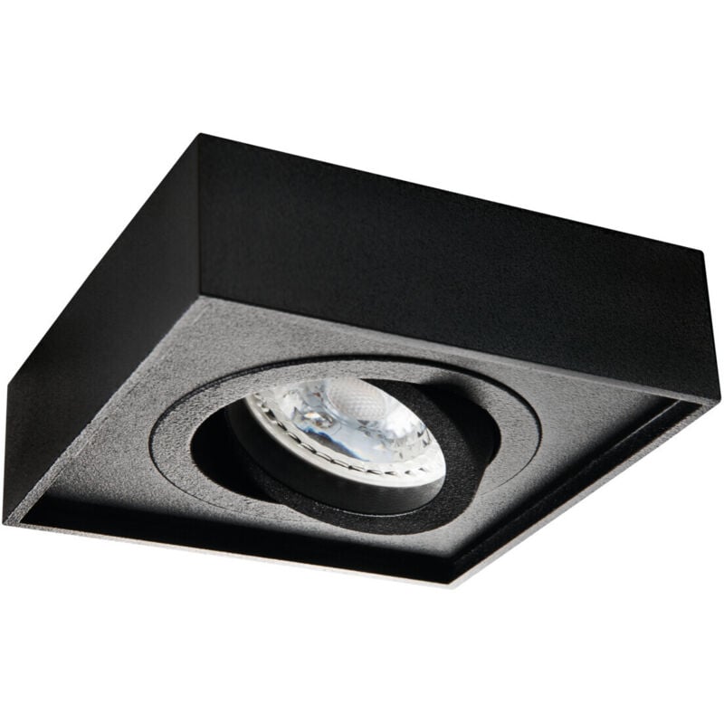 Kanlux - mini gord Spot - Anillo decorativo - Plaza Negra - 30° Orientable - Cerrado incorporado