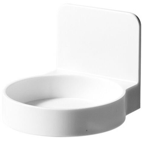 Soporte redondo de pared para botellas – soporte de plástico para dispensador de jabón (sin necesidad de taladrar) – compatible con Xiaomi y desinfectantes comunes – 7 x 9 x 8,5 cm