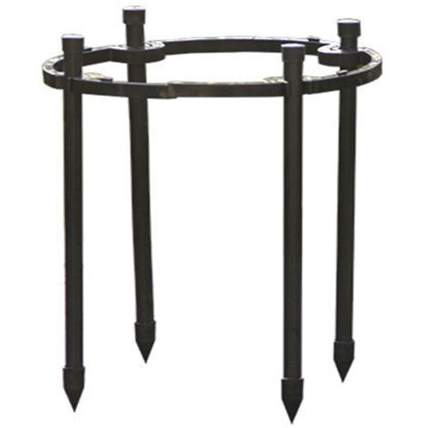 Soporte redondo y desmontable para plantas pequeñas, fabricado en acero y tubo de plástico negro, 25 x 25 cm, marca [insertar], modelo RPS-25, soporte desmontable, 1 unidad.