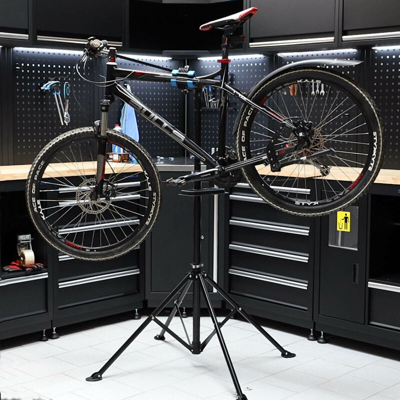 Soporte reparaci/ón bici Altura ajustable Giratorio 360/° Caballete montaje bicicleta 30kg Taller