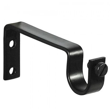 Soporte sencillo forja Ø 20 mm. negro (blister 2 piezas)