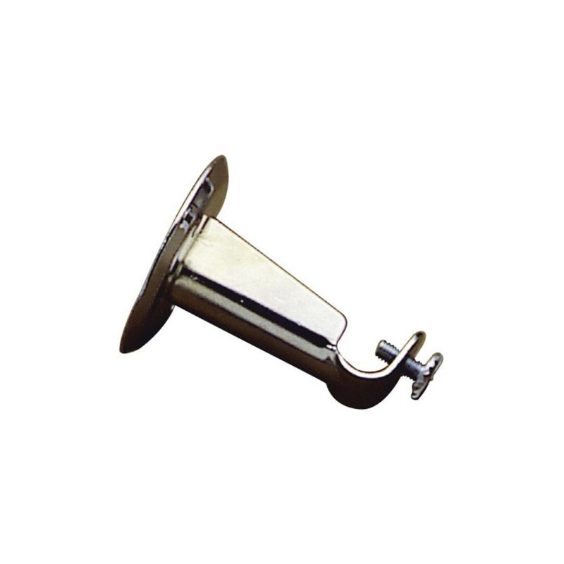 

Soporte barra 12 mm.Ø cromo frontal redondo
