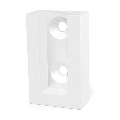 soporte tubo lateral eco 30-12 disponible en acabados plata mate, mocca, blanco, negro y grafito acabado blanco (caja 2)