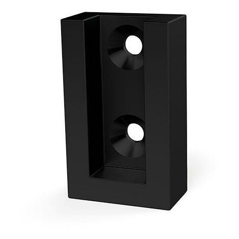 soporte tubo lateral eco 30-12 disponible en acabados plata mate, mocca, blanco, negro y grafito acabado negro