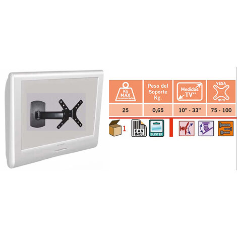 Soporte  TV LCD inclinable + giratoria