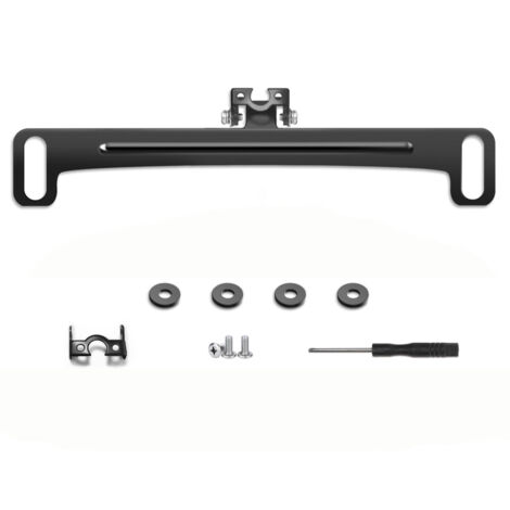 Soporte universal para cámara de marcha atrás, soporte para matrícula, distancia entre orificios de 13 mm, totalmente de acero inoxidable, tornillos incluidos, para automóviles.