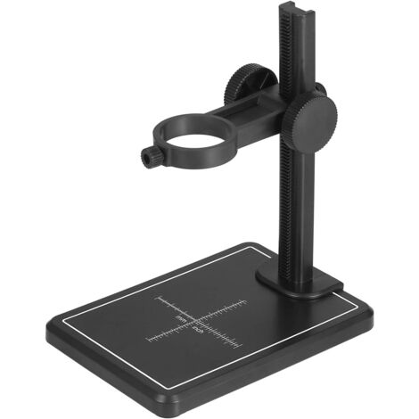 Soporte universal para microscopio digital con base grande y escala ajustable.