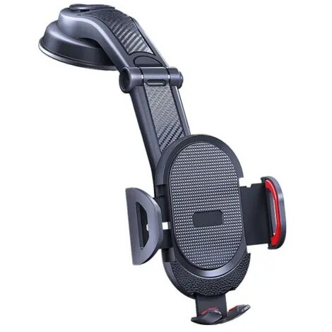 Soporte universal para teléfono de coche con ventosa, giratorio 360°, para parabrisas y salpicadero, compatible con smartphones de 4 a 6 pulgadas, color rojo.
