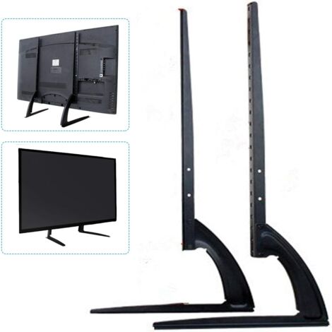 Soporte universal para televisores planos curvados, patas de pie, altura ajustable, soporte en pulgadas para televisor, soporte universal