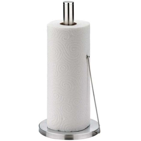 Soporte vertical para rodillos, apto también para rodillos gruesos, altura de soporte 33,5 cm, material del rodillo: acero inoxidable mate.