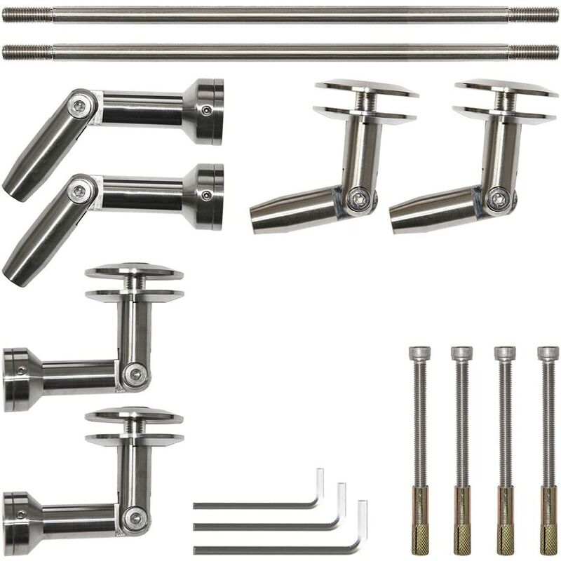 

Soportes de acero inoxidable para techos de vidrio (2 piezas)