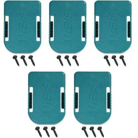 soportes de batería para Makita, también para Bosch 18 V, cubierta de batería, soporte de batería con clip para cinturón en estante de pared