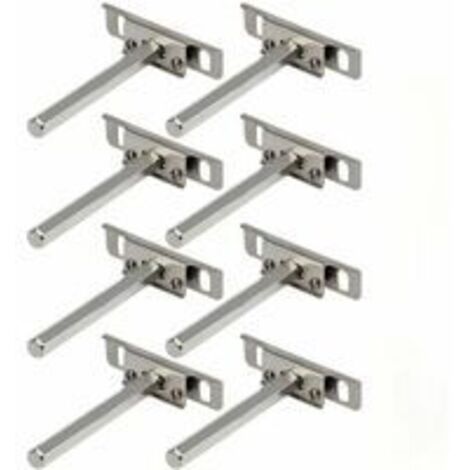 Soportes de metal para estantes flotantes Plantilla de soporte de montaje en pared oculto de 8 piezas Estantes fijos para estantes flotantes invisibles Soportes de almacenamiento fijos