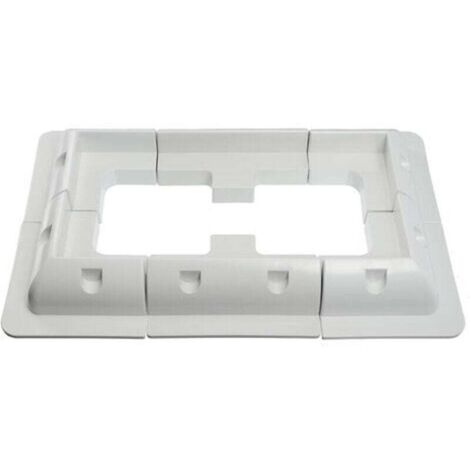 Soportes de montaje para paneles solares, esquinas, laterales y entrada de cables para autocaravanas, color blanco