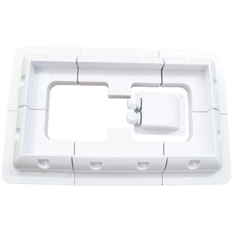 Soportes de montaje para paneles solares, kit de montaje en techo de ABS (7 piezas) para autocaravanas, caravanas, cobertizos de jardín, garajes y patios, color blanco.
