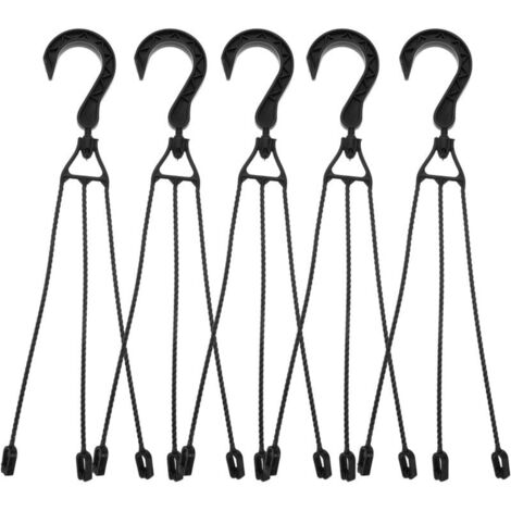 Soportes de plástico para macetas de pared con 3 ganchos para salón o balcón, diseño práctico, gancho con cadena de 40 cm, giratorio para clorofitas.