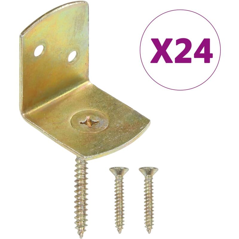 

Soportes del panel de la valla 24 uds en L metal galvanizado