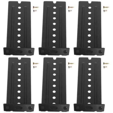 Soportes deslizantes para teclado (6 piezas), color negro, extensión de riel ajustable, soporte robusto que reduce el ruido, compatible con cajones y muebles, incluye accesorios de montaje.