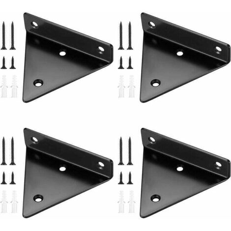soportes flotantes para estantes, soportes triangulares invisibles para estantes de pared, soportes metálicos para estantes de pared.