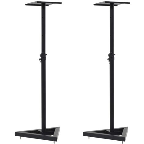 Soportes para altavoces de estudio 2 unidades acero negro