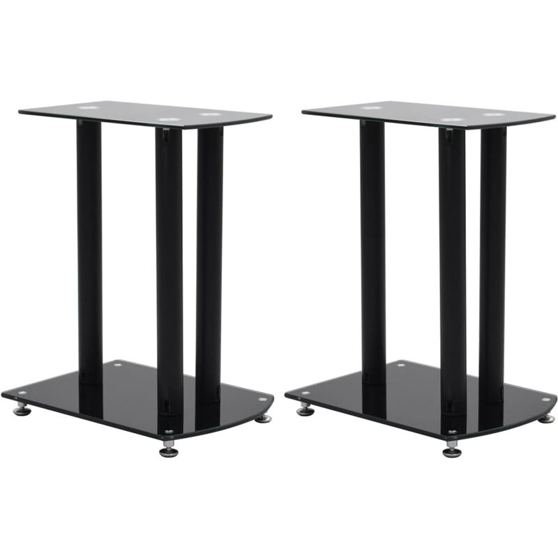 

Soportes para altavoz aluminio 2 uds negro vidrio de seguridad