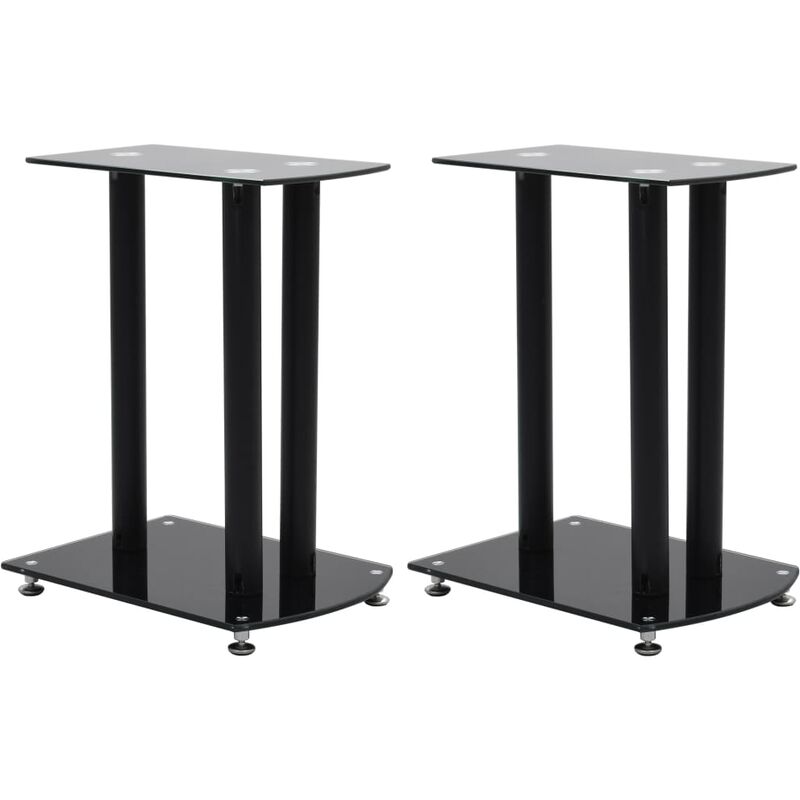 

Soportes para altavoz aluminio 2 uds negro vidrio de seguridad