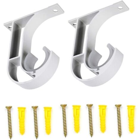 soportes para barra de cortina de montaje en pared, soportes de montaje en techo, soporte de barra de cortina de armario de aleación de zinc para barra de cortina de dormitorio y sala de estar con tor