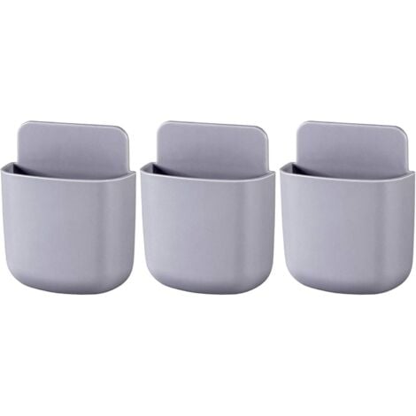 Soportes para control remoto, organizador de pared, soporte para teléfono de pared, almacenamiento de control remoto, sin agujeros