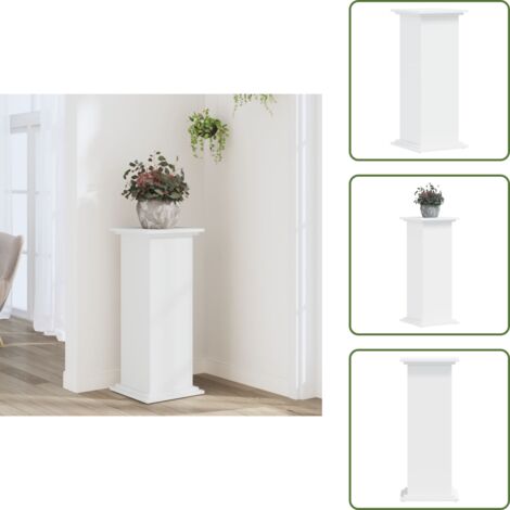 Soportes para macetas - vidaXL Soportes para plantas madera de ingeniería blanco 33x33x80 cm - Soportes para interiores