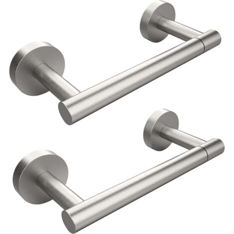 soportes para papel higiénico de níquel cepillado, acero inoxidable 304, ajustables, de doble poste, giratorios, para baño.