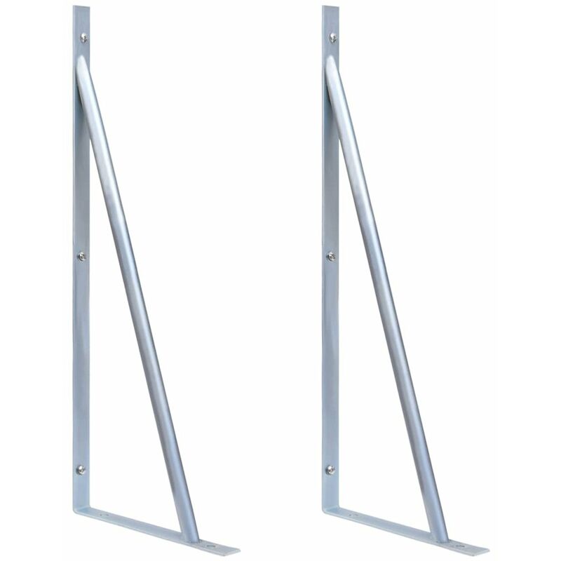 

Soportes para postes de valla 2 unidades acero galvanizado