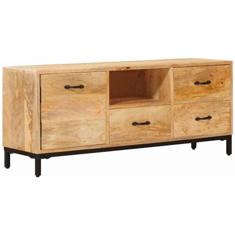 Soportes para TV Marrón 110 x 30 x 46 cm Madera de mango maciza