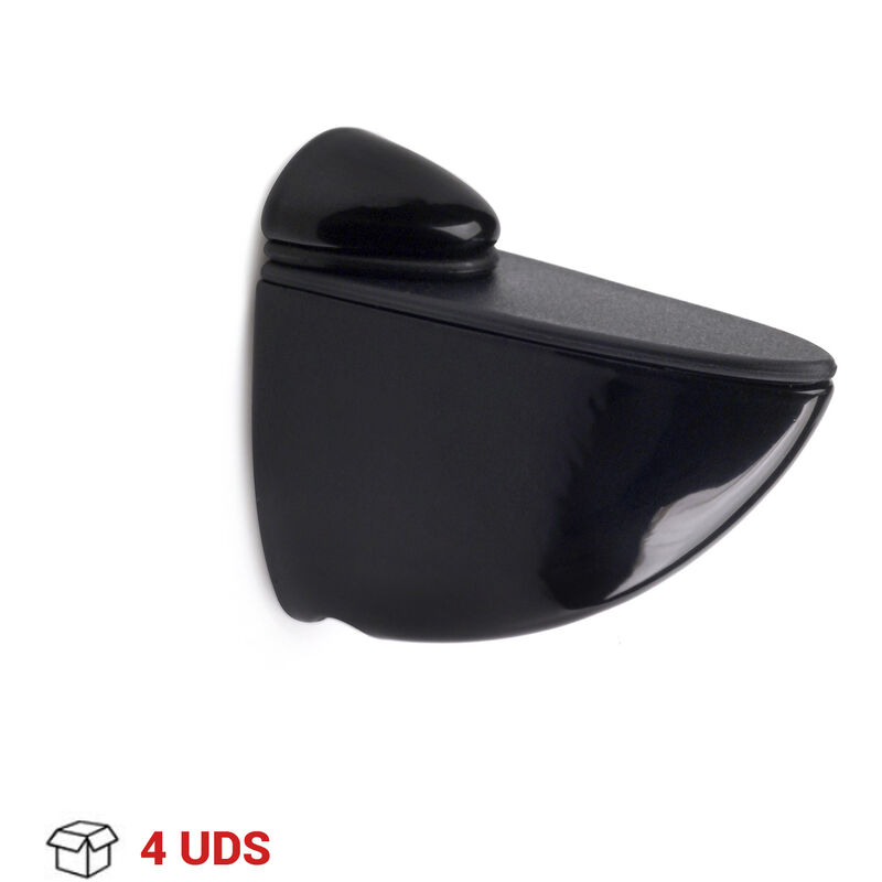 

REI - Soporte Regulable para Baldas de Cristal y Madera | Fabricado en Zamak | Acabado en Negro | Para Baldas con Espesores de 3-22 mm | Medidas